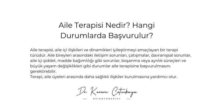 Aile Terapisi Nedir? Hangi Durumlarda Başvurulur?