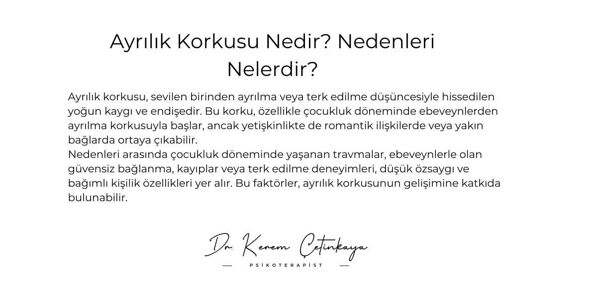 ayrılık korkusu nedir