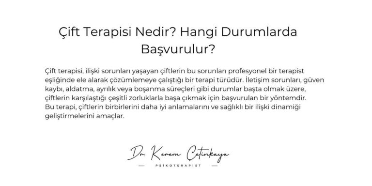 Çift Terapisi Nedir? Hangi Durumlarda Başvurulur?