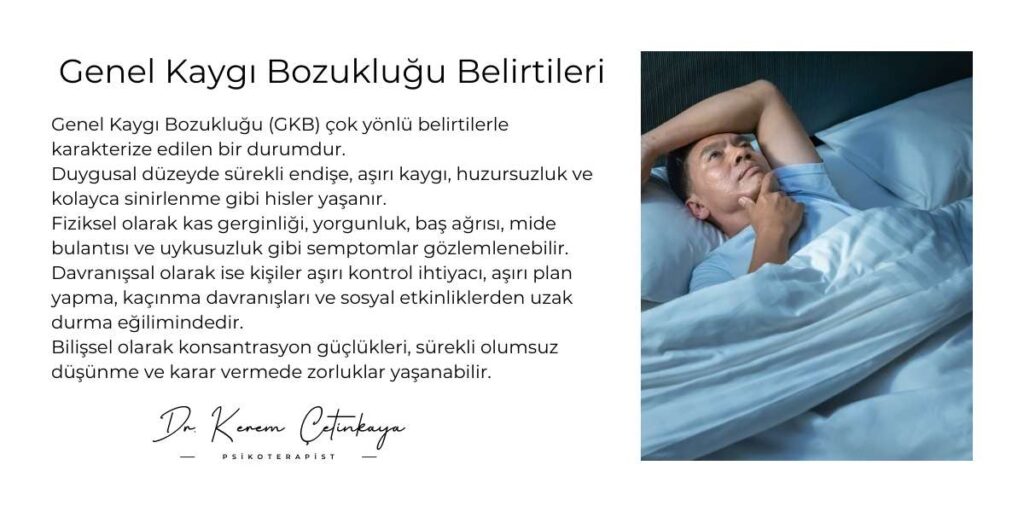 genel kaygı bozukluğu belirtileri 