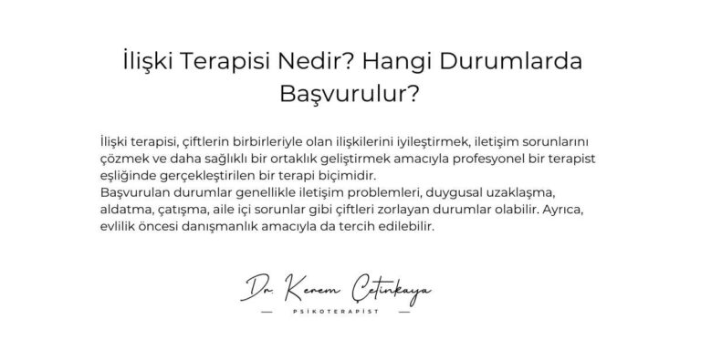 İlişki Terapisi Nedir? Hangi Durumlarda Başvurulur?