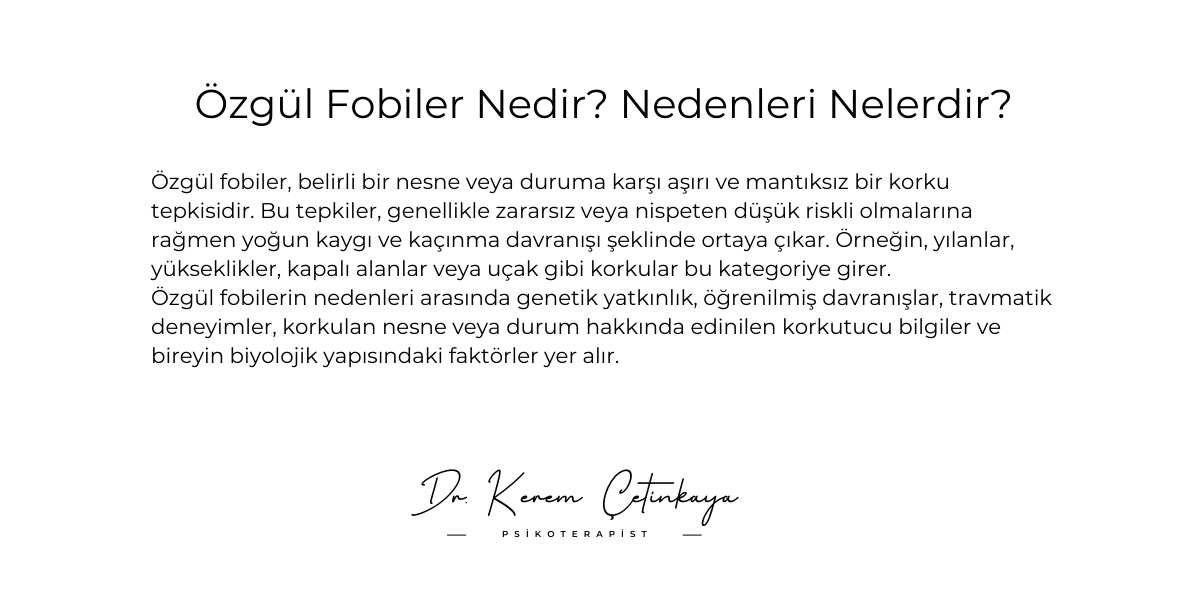 özgül fobiler nedir