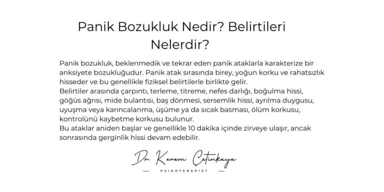 Panik Bozukluk Nedir? Belirtileri Nelerdir?