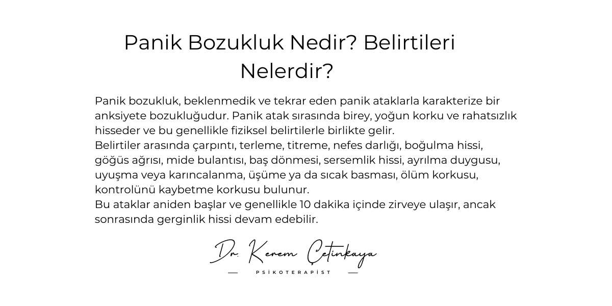 panik bozukluk nedir