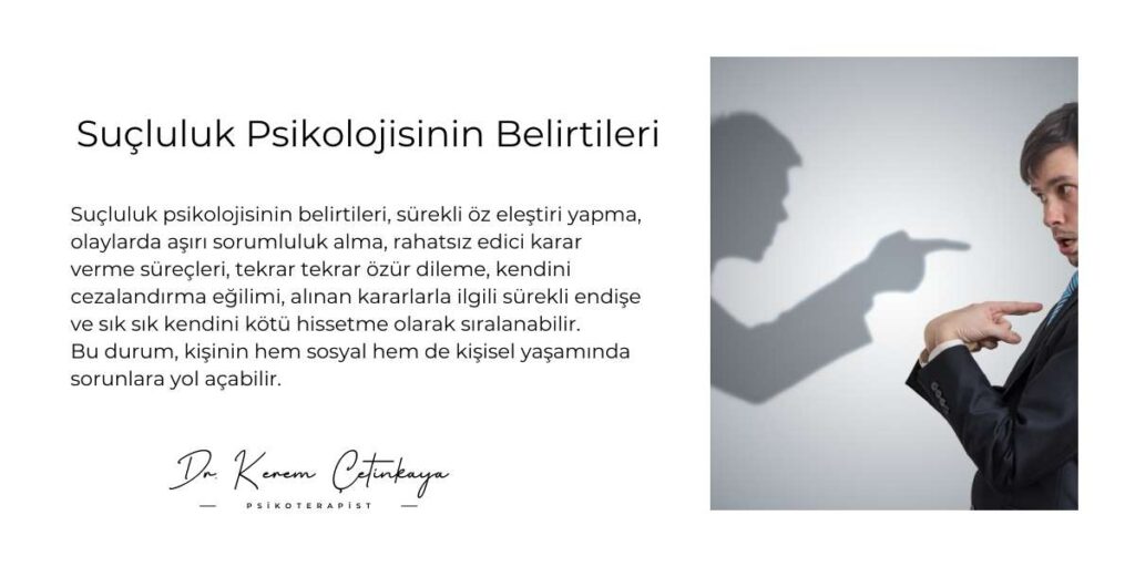 suçluluk psikolojisinin belirtileri 